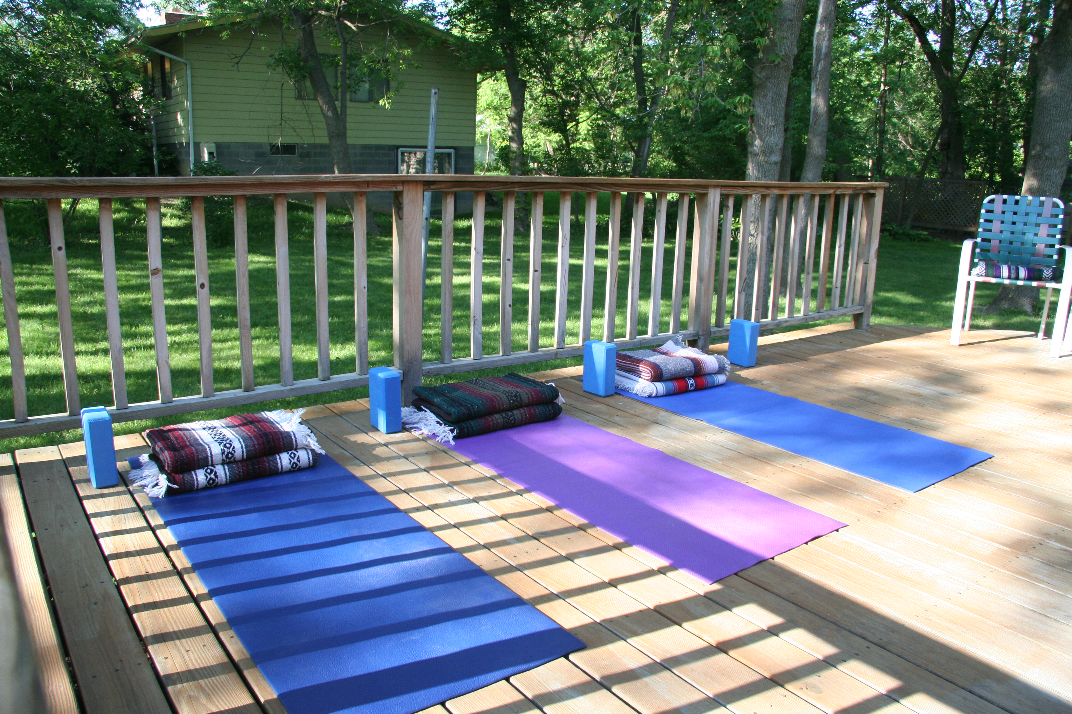 Yoga on the deck